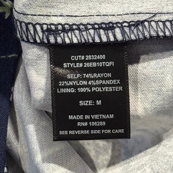 NWT Trixxi Dress Floral Mini Cottage Coquette Puff Sleeve Romantic Blue Medium - Picture 4 of 7